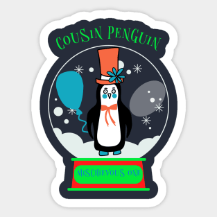 Matching Christmas for Family, Cousin Penguin The Mischievous one Sticker